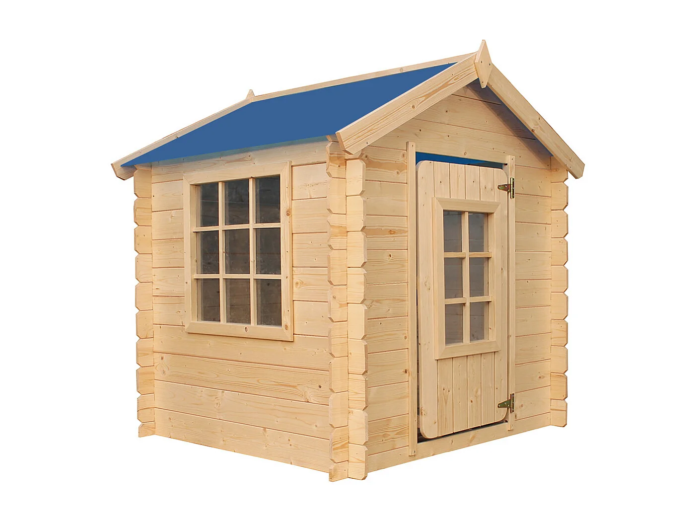Cabane En Bois M5R Pour Enfants – 120x120x155 Cm, Rouge, Avec Volets Et Tableau, FSC, 3-7 Ans