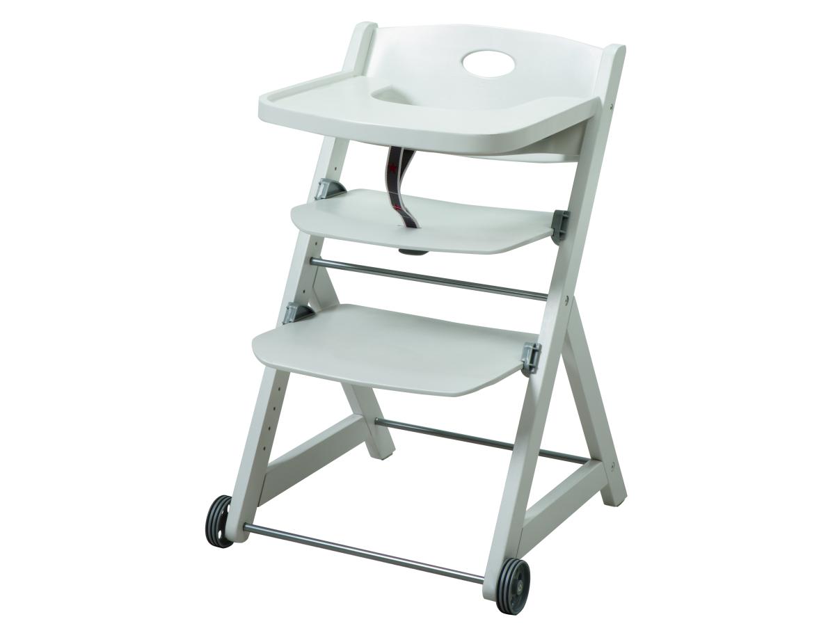 Bois Coloris Sur Chaise Modulable Blanc Haute Roulettes Nathan vYf76gyb